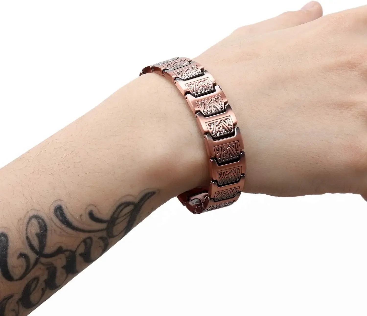 Lerato Balance® Men’s Four Leaf Magnetic Copper Bracelet — Strength in Every Link (Men)