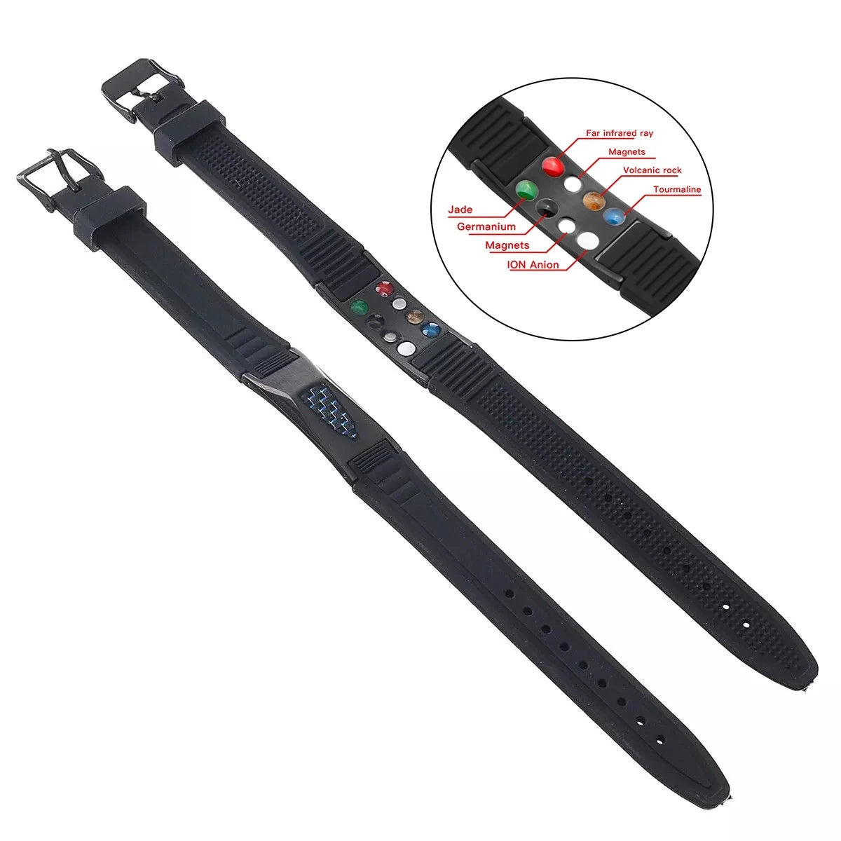 Lerato Balance™ Titanium Steel Anti-radiation Power Bio Magnetic Bracelet Slimming Therapy Carbon Fiber