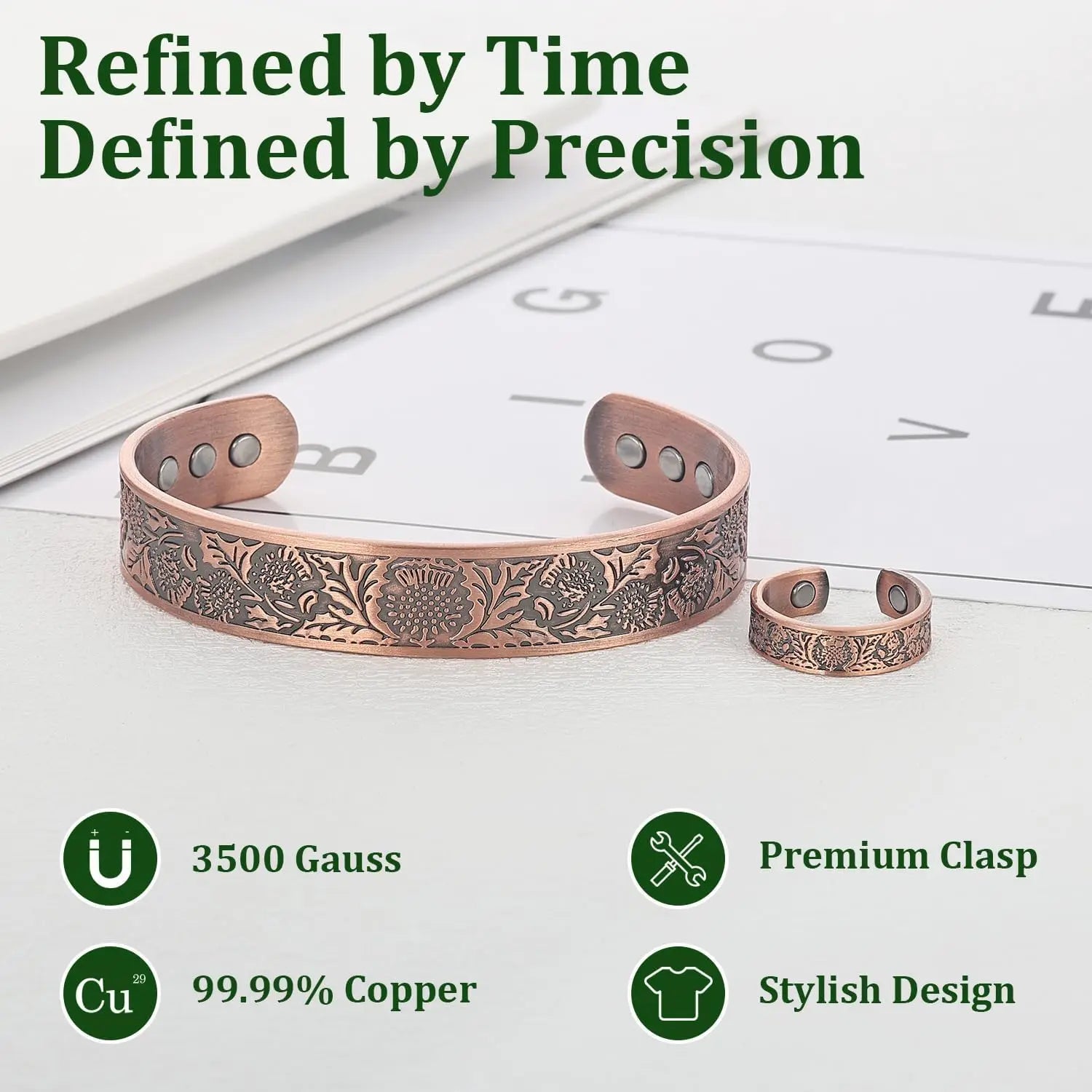 Lerato Balance™ Viking Magnetic Pure Copper With 3500 Gauss Neodymium Magnets (UNISEX)