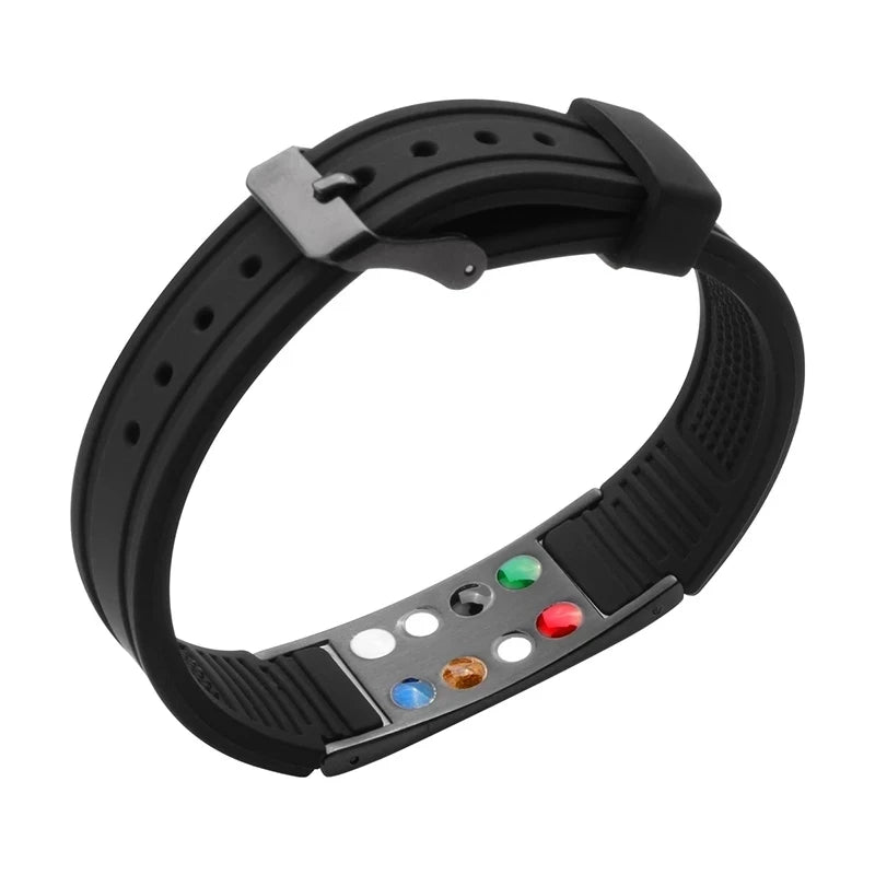 Lerato Balance™ Titanium Steel Anti-radiation Power Bio Magnetic Bracelet Slimming Therapy Carbon Fiber