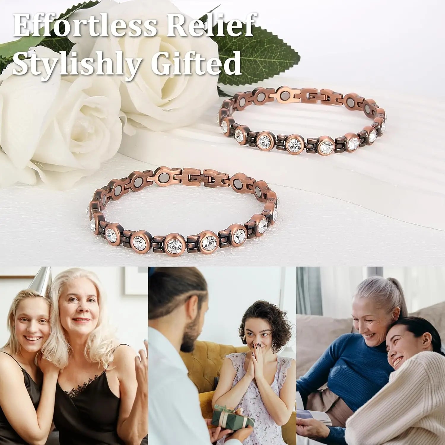 Lerato Balance™ Crystal Copper Magnetic Bracelet (UNISEX)