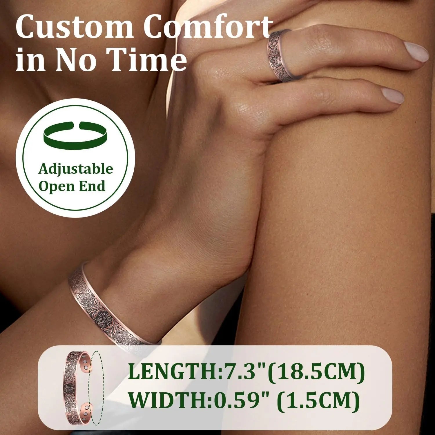 Lerato Balance™ Viking Magnetic Pure Copper With 3500 Gauss Neodymium Magnets (UNISEX)