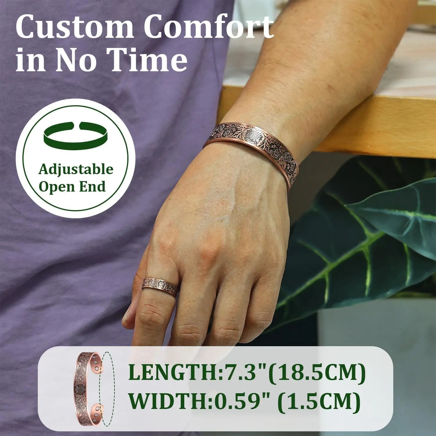 Lerato Balance™ Viking Magnetic Pure Copper With 3500 Gauss Neodymium Magnets (UNISEX)