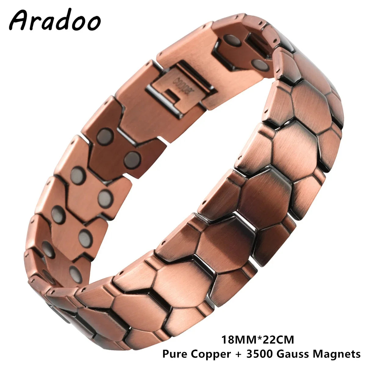 Lerato Balance® Men’s Four Leaf Magnetic Copper Bracelet — Strength in Every Link (Men)